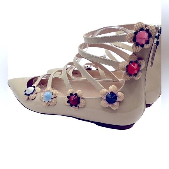FENDI Flowerpower Patent Leather Ballet Flats Size 39EU 9US - Picture 8 of 16